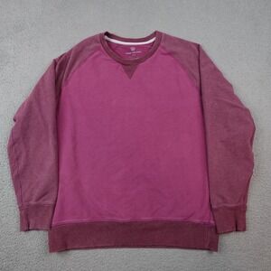 Mack Weldon Ace Sweatshirt Mens Large Purple Raglan Crewneck Pullover Cotton